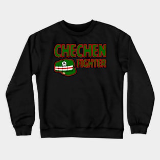 Chechen Fighter, Chechnya Fighter, Chechnya Flag, Chechnya Crewneck Sweatshirt